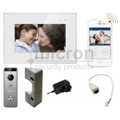 Micron Wifi 7" Touch Button Kit with Memory. Includes Surface Door Mount & P/S